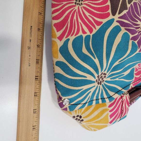 Relic Large Multi-Color Canvas Satchel Shoulder Hand Bag / Purse - Picture 7 of 10